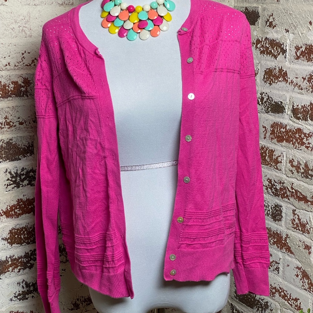 Pink cardigan